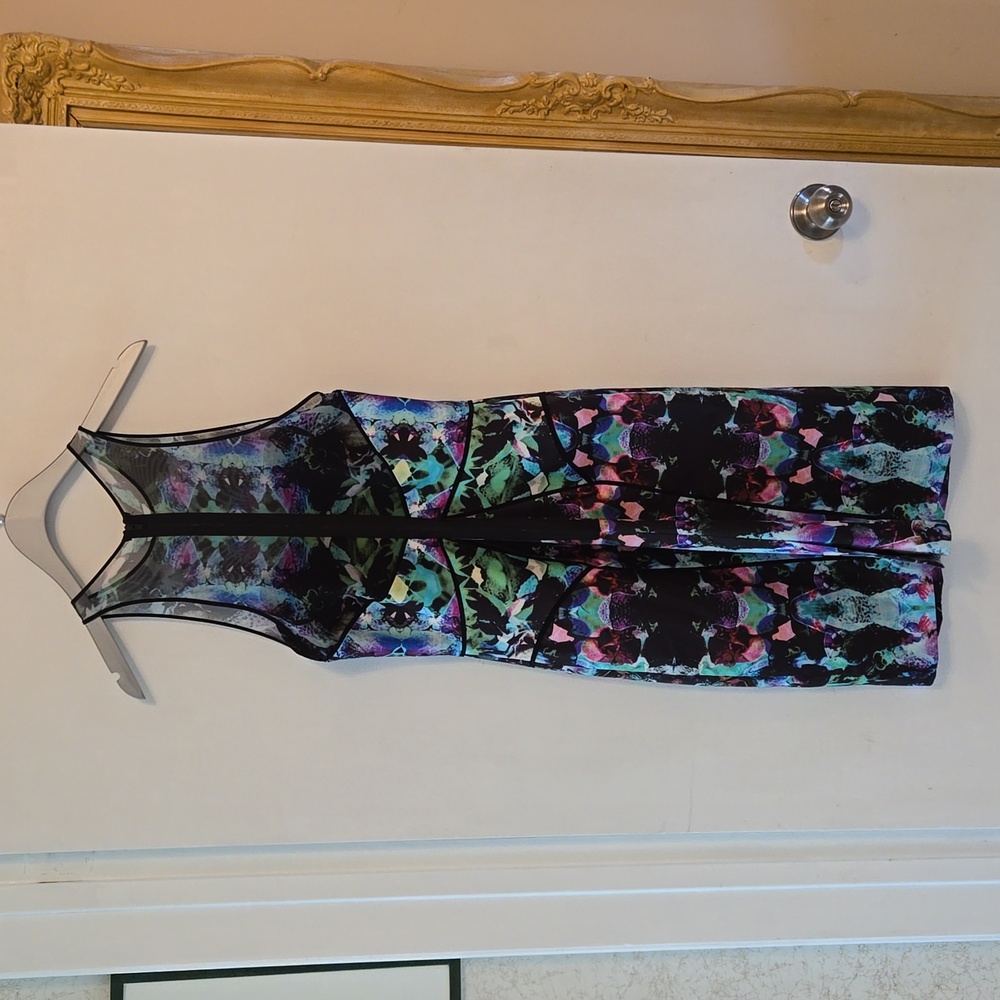 Lovely Milly jewel tone Coco Orchid bodycon Dress 4 EUC - Picture 9 of 15